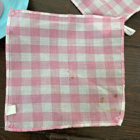 Play Wonder Metal Dishes Blue Pink Child Picnic Play Toy Set Rare HTF READ - Picture 11 of 11